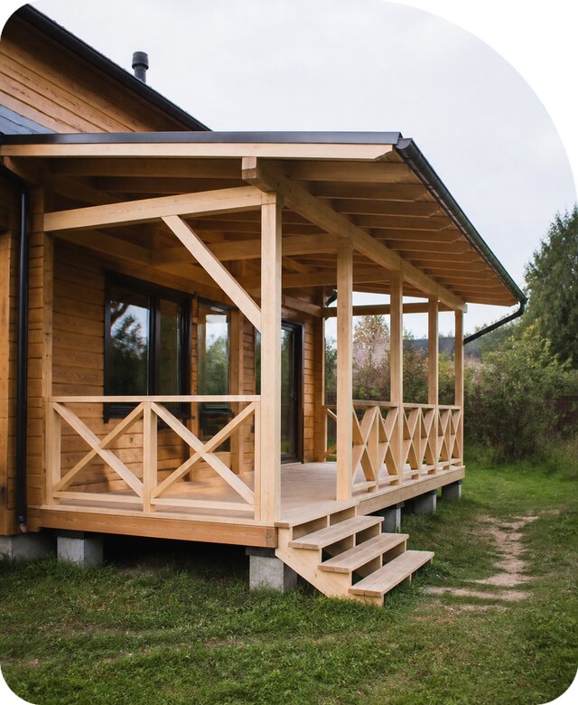 Деревянная веранда в Нефтекамске по цене от 6674 р. | РадиДОМА-Нтк